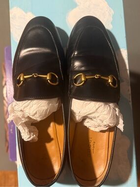 Gucci jordaan horse bit loafers
